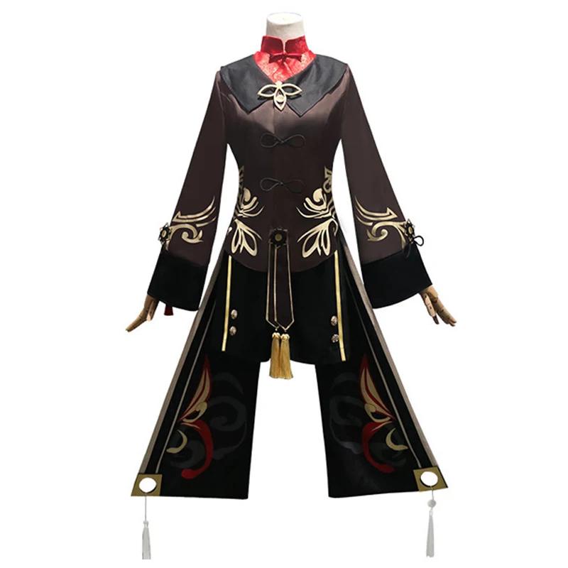   Hu Tao Cosplay Costume Chinese Ancient Costume Halloween Carnival Hutao Clothes Including Socks Hat Jewelry