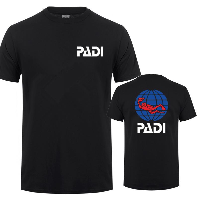 Potápěč Padi Tričko Unisex Ležérní Bavlněné Krátký Rukáv Vrcholy Lh373