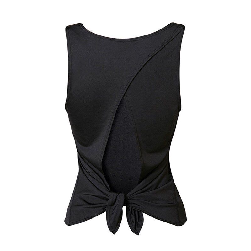 Cross-Border 2026 Casual Fitness Quick-Dry Women's Sports Vest European and American Style Tie-Up Running Cover-Up Yoga Wear