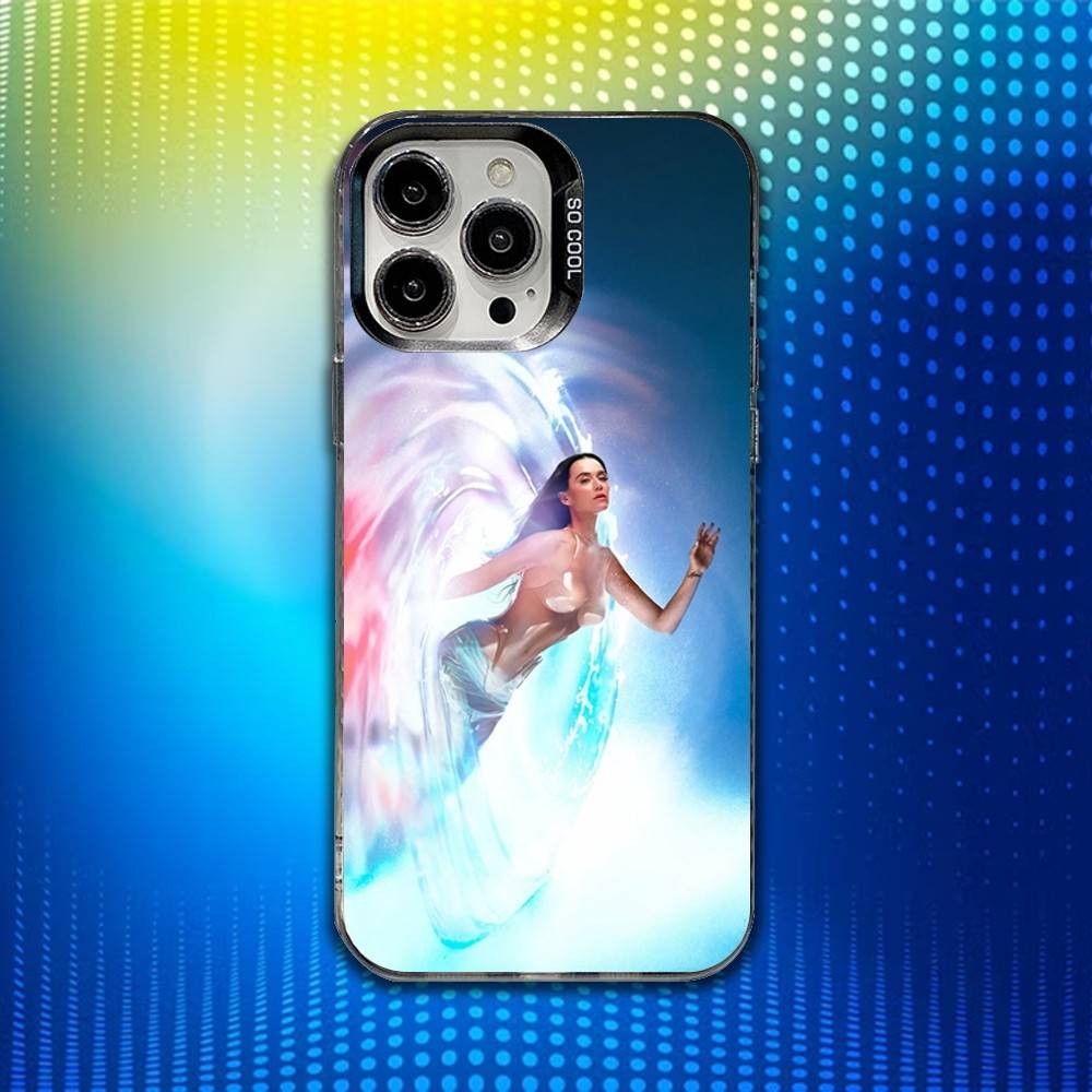 K-Katy Smile P-Perry Phone Case For iPhone 16,15,14,13,12,11,Mini,Pro,SE,MAX White Matte Shockproof Cover