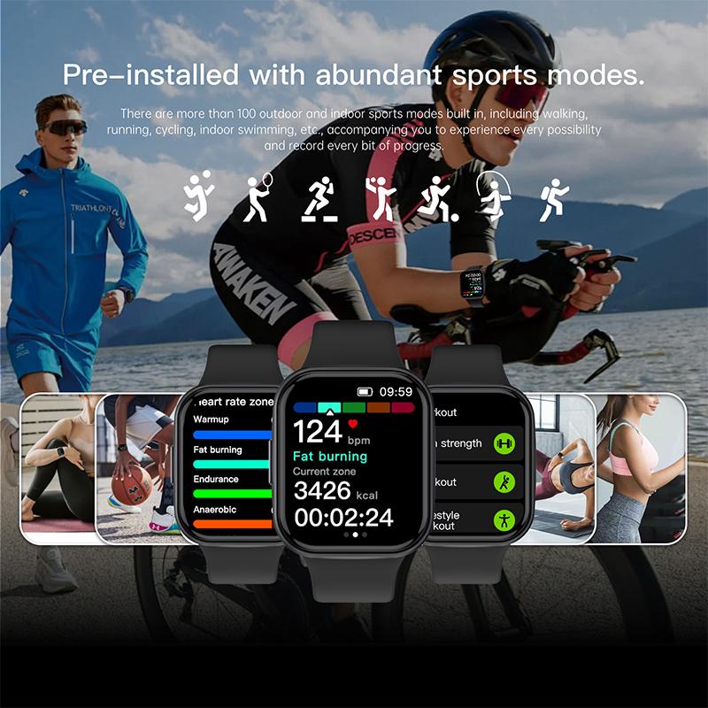 Original Sport Wrist Smartwatch Bluetooth Call Luxury Ladies Fitness Waterproof Smart Watches for Man Woman iOS Android  New