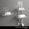Stainless Steel Wall-Mounted Soap Dish - No-Drill, Drainage Design for Bathroom Organization