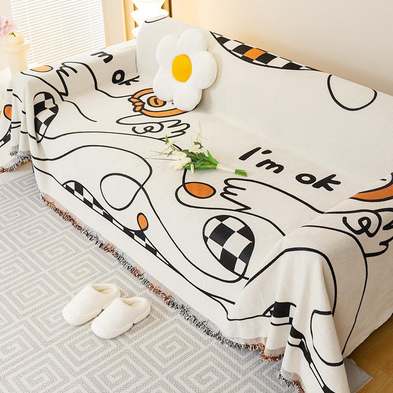 Sofa Towel Non-Slip Four Seasons Universal All-Inclusive Dustproof Cover Sofa Cushion Blanket Leather Sofa Special Cover Cloth Universal Cover Towel