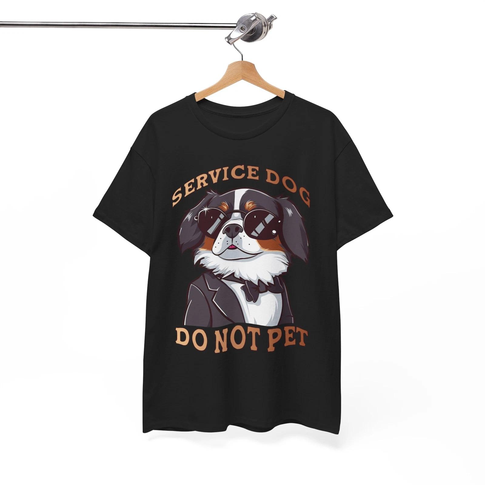 Clever Joke T-Shirt - Intelligent & Witty Tee Service Dog, Do Not Pet Shirt 2XL