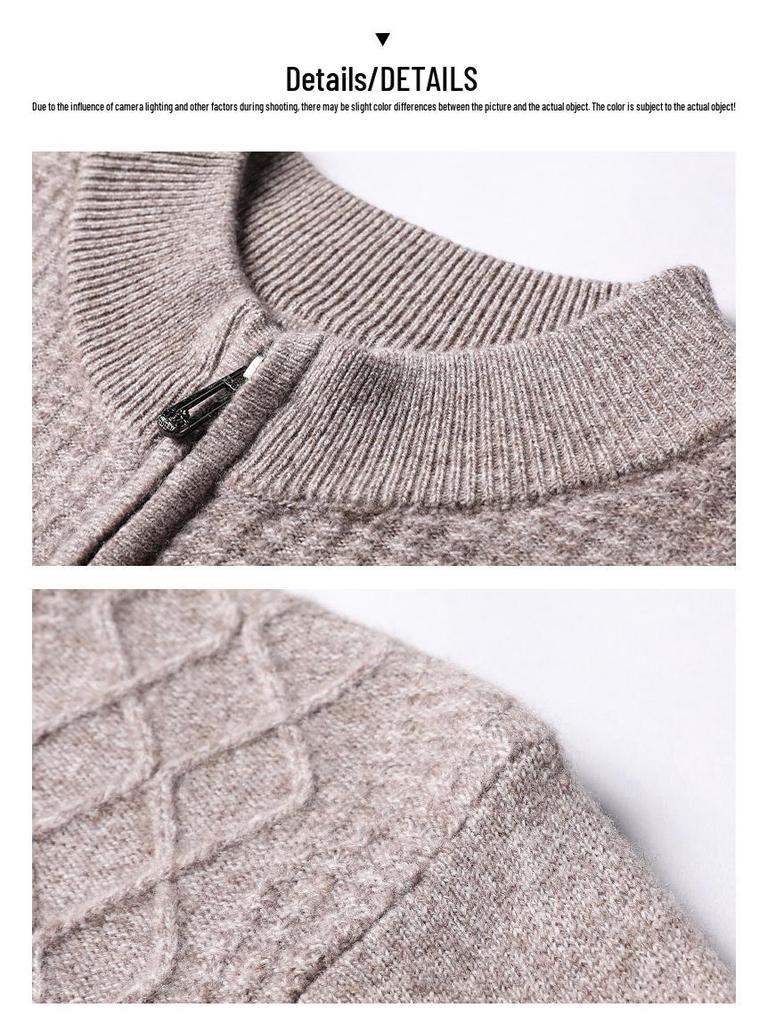 Hengyuanxiang Men's Autumn/Winter 2022 Wool Half-High Collar Sweater for Middle-Aged & Young