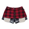 Li Ning ADSB Collaboration Retro Trendy Versatile Skirt Pants Women Bottoms Plaid ASKV366-1