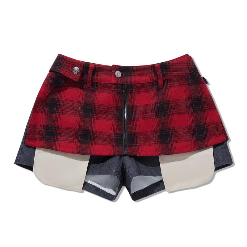 

Li Ning ADSB Коллаборация Ретро Трендовые Универсальные Юбка-брюки Женский низ Клетка ASKV366-1 S