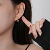 Sterling Silver Glossy Heart-Shaped Earring Backs for Women - Simple Layered Design