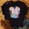 Funny Summer Disney Villains Printed Women T Shirts Round Neck Y2k Clothes Cartoon Graphic T Shirts 90s Female Tops Tees