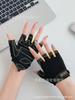 Men Women Summer Fitness Gloves, Anti-Callus Anti-Slip Yoga Cycling Thin Half-Finger Training Gloves