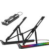 Foldable RGB Aluminum Laptop & Tablet Stand with USB Hub and Cooling
