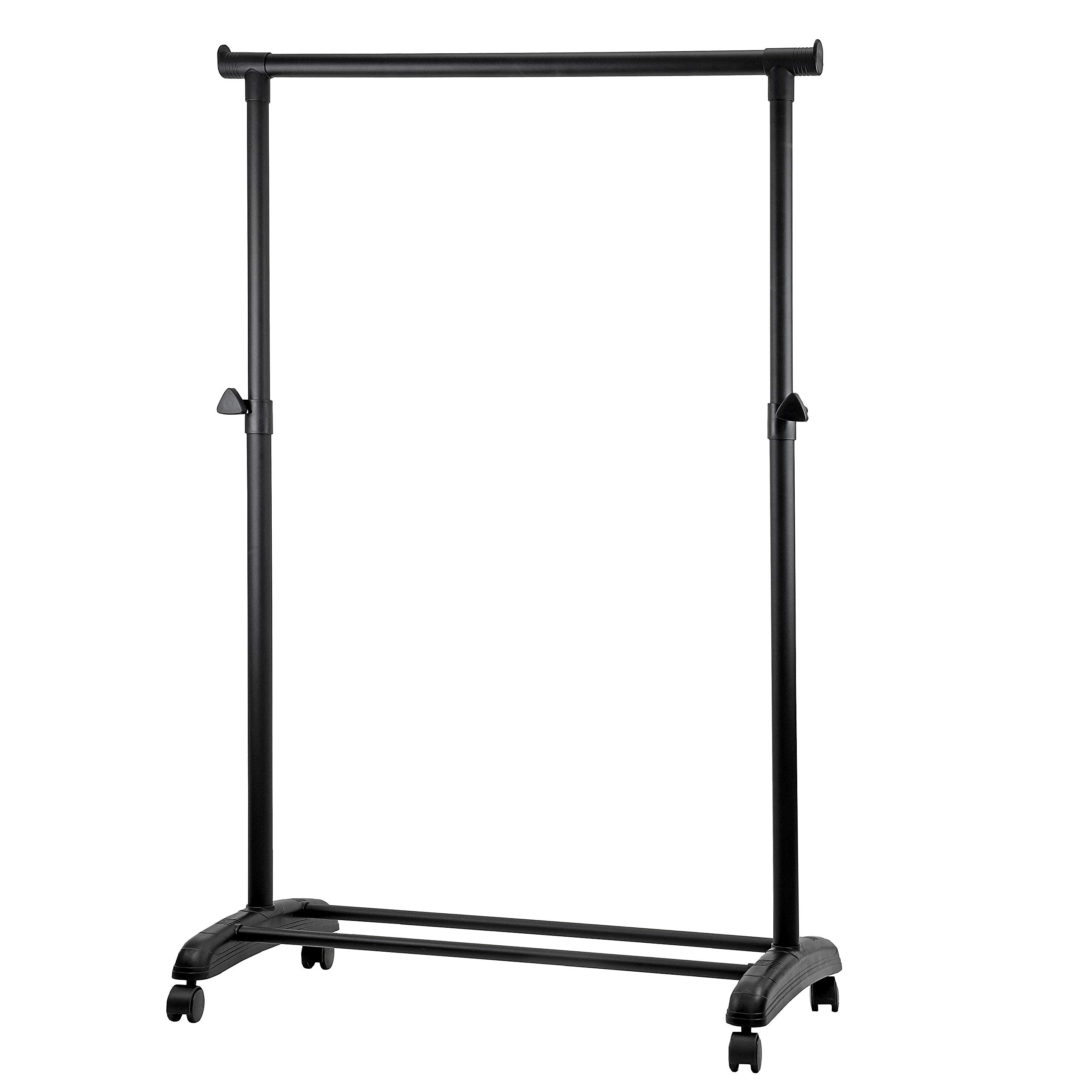 Pearl Metal Clothes Hanger Rack Limited Edition Matte Black Single Load Capacity 20kg Width 80cm Extra Thick Pipe Casters Height Adjustable BLKP Black чёрный 9198₽