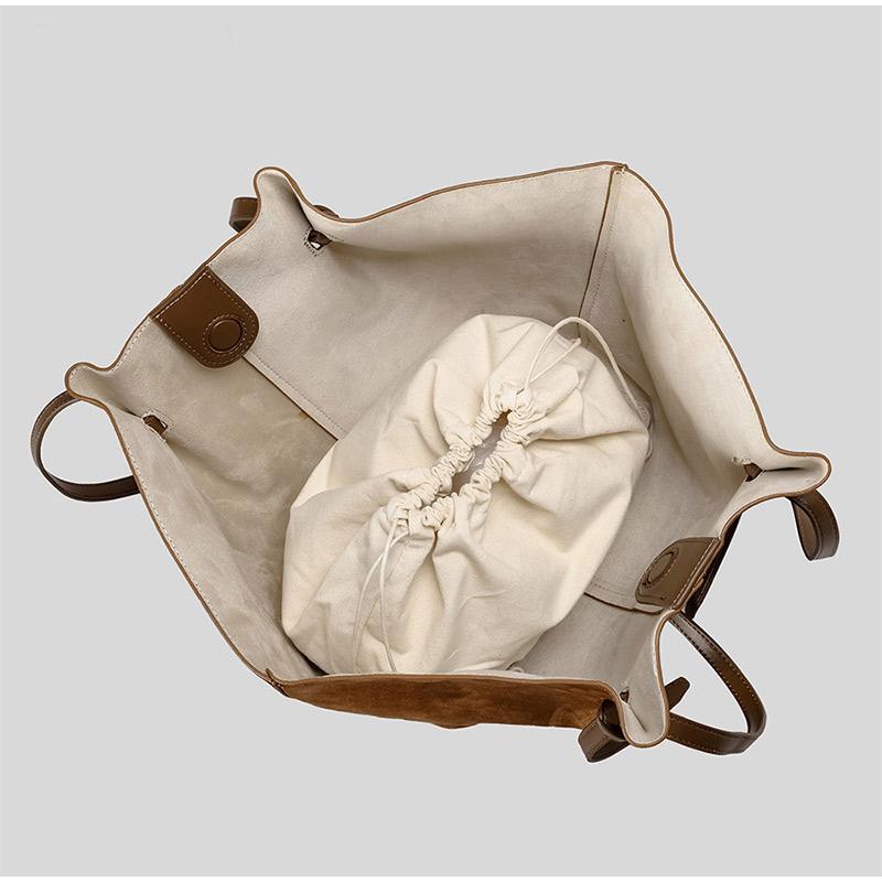 Women's French Large Wing Bag,2in1 Luxury European And American Style Wing Tote Bag,High-end Suede Large-capacity Shoulder Bag