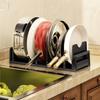 Kitchen Pot Lid Holder Cookingware Organizer Cutting Board Pot Cover Pan Holder Cabinet Pantry Sink Accessories Bowls Dish Rack