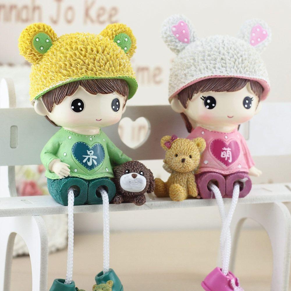 

Мультяшное украшение автомобиля, милое авто украшение интерьера, миниатюрные фигурки