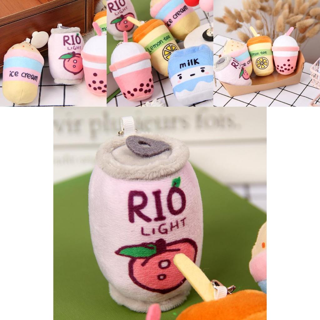 Entzückendes rosa Zitronentee-Stofftier mit weicher PP-Baumwollfüllung für Schlüsselanhänger und Rucksäcke