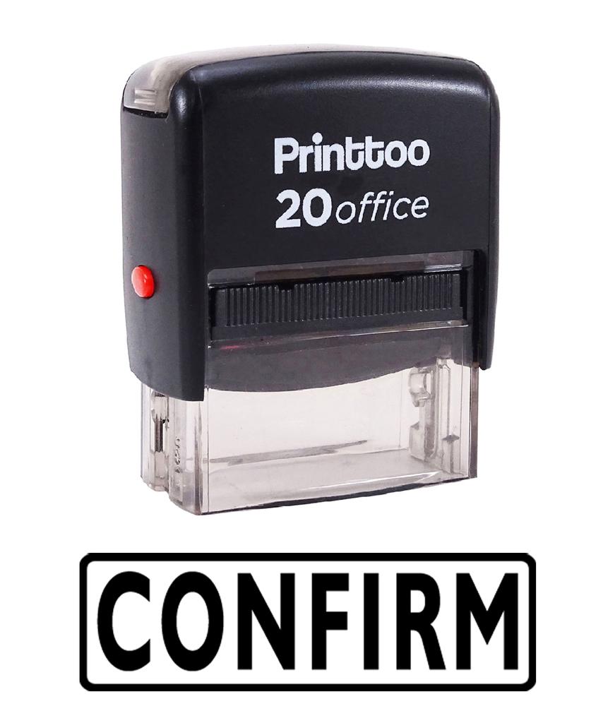 Printtoo Rubber Stamp Office Stationary CONFIRM Self Inking Custom