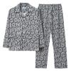 Men's Artistic Cardigan Pajama Set - Spring & Autumn Styles with Long Sleeves and Pants, Plus Size Available