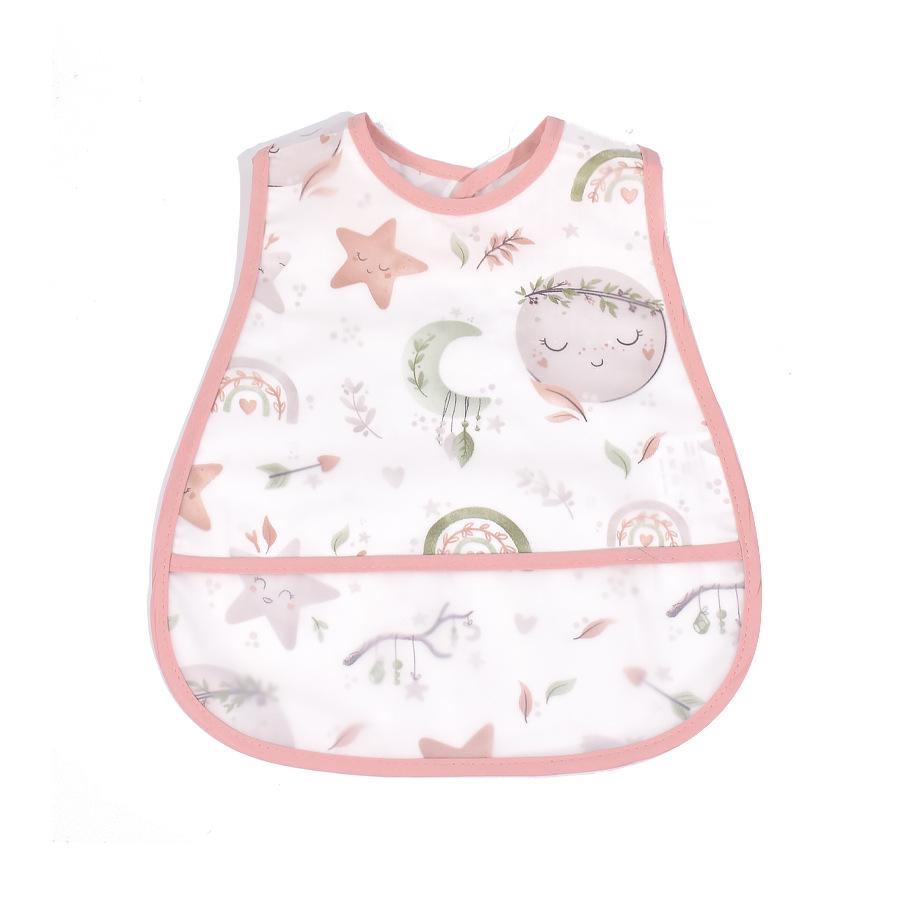 Waterproof Cartoon Baby Bib - Adjustable EVA Cotton Feeding Bib for Boys & Girls