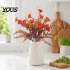 Reusable Faux Flower Bouquets for Events Artificial Eucalyptus Morning Glory Flowers, Fall Fake Flowers Outdoor Planters Silk Home Decor Decorations,