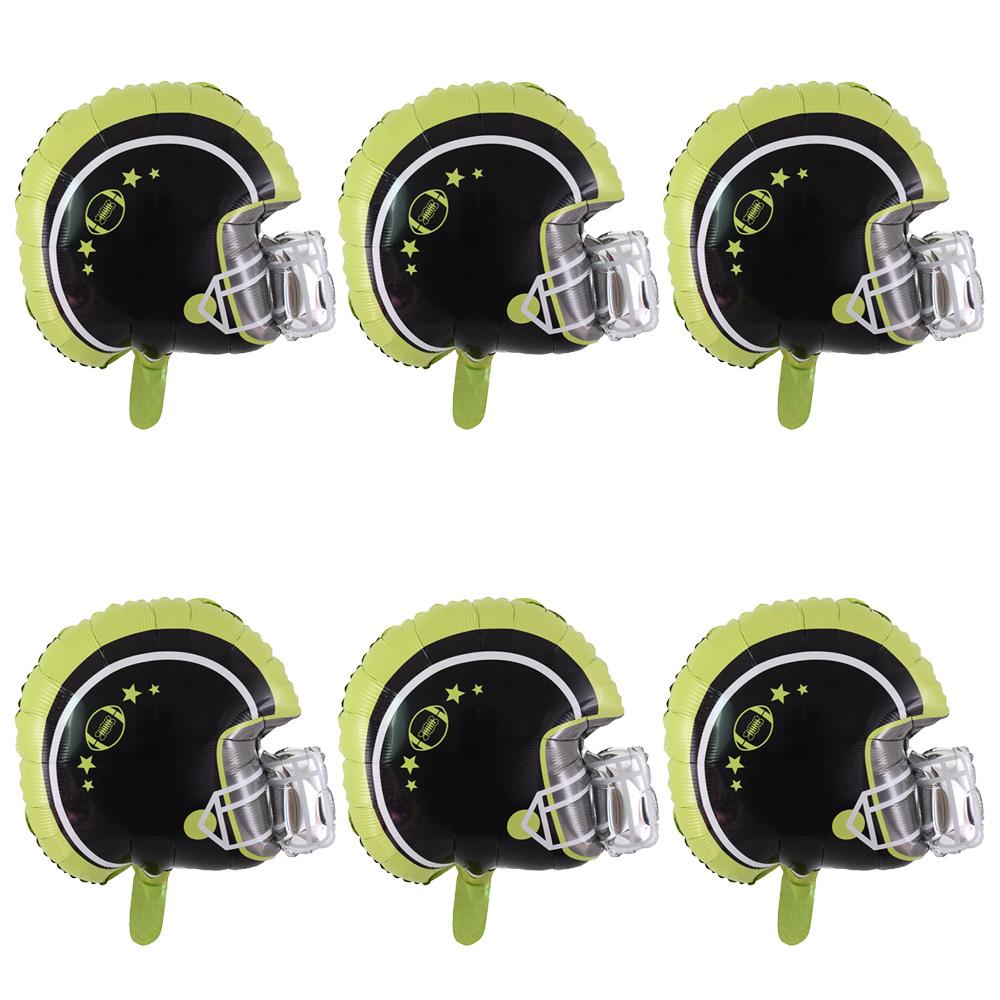 1 Standing Rugby Ball Display Stand, 1 Extra-Large Standing Rugby Trophy, 1 Extra-Large Standing Rugby Goalpost, 12 Rugby Balls, 6 Rugby Helmet Other