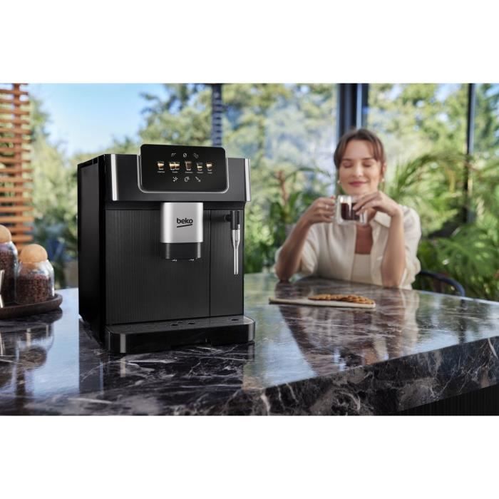 Machine à café avec broyeur - BEKO - CEG7302B - 1350 W - 19 bars - Noir