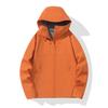 Women's Softshell Sports Jacket, Hooded Windbreaker for Men, Couple Style Mountaineering Jacket for Spring and Autumn