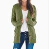 Autumn Winter Women Long Sleeve Knitted Cardigan Single Breasted Solid Color V Neck Loose Sweater Outwear Oversize S-3XL