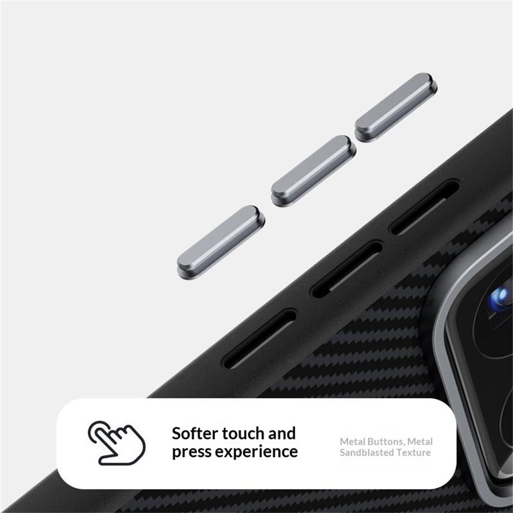ABEEL For Xiaomi 15 Ultra Magnetic Case Carbon Fiber Texture TPU PC PU Phone Back Cover
