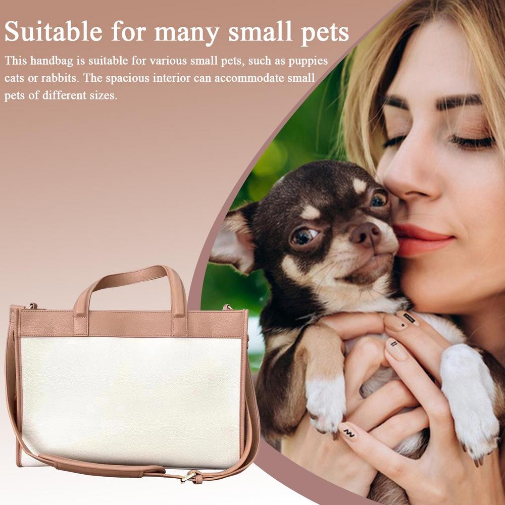 Dog Carry Bag PU Leather Dog Carriers Multifunctional Outdoor Cat Bags Puppy Breathable Carrying Pouch For Bunny