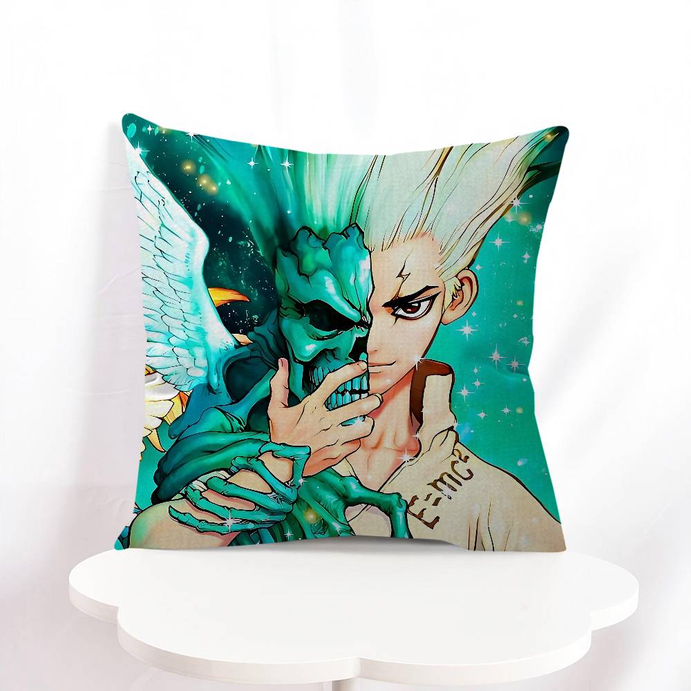 

I-Исигами Сэнку Мультфильм Персонализированная Подушка Пыльник Спальня Детская Вечеринка Украшение Наволочка День Рождения Детский Подарок 16x16Inch