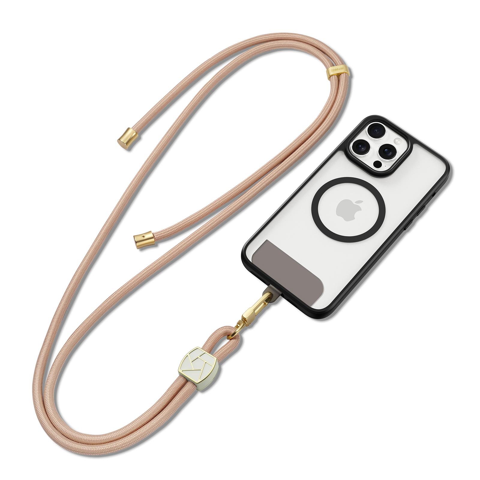 

Для DUX DUCIS Garden Series Телефонний ремінець Регульований шийний ремінь з візерунком крижаної тріщини Amber Color