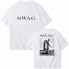 Bieber SWAG 2026 Justin Album Koszulka 2 Strony Okrągły Dekolt Krótki Rękaw Koszulki Prezent dla Fanów