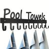 9 Hooks Rust Resistant Metal Wall Mount Robe  Towel Hooks  Contemporary Design for Pool Towels, Outdoor Use, Hanging Bathrobes Clothes