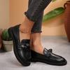 2025 Women's Heeled Mary Jane Shoes Women's High Heels Black Chunky Heel Office Loafers High Heels Spring Autumn Women's Shoes