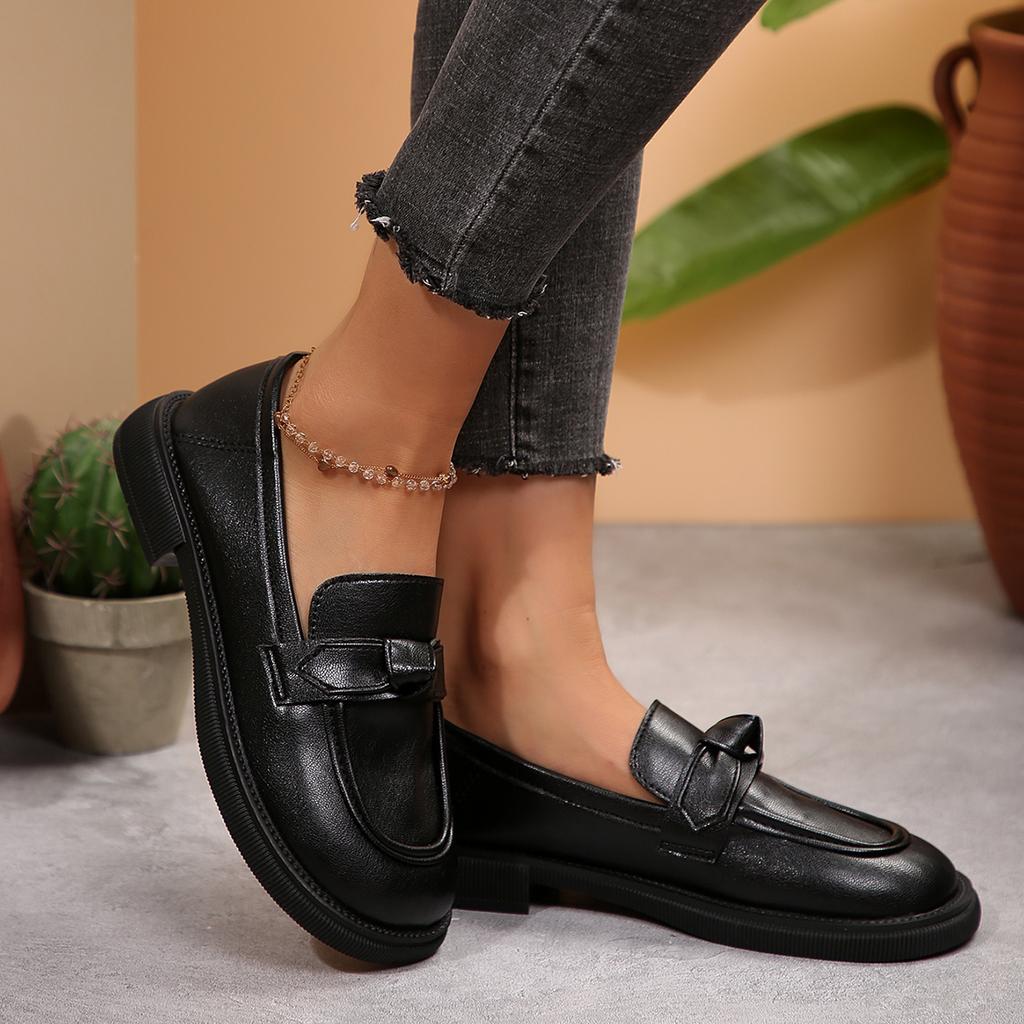 2025 Women's Heeled Mary Jane Shoes Women's High Heels Black Chunky Heel Office Loafers High Heels Spring Autumn Women's Shoes