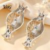 Hollow Vase Earrings 1 Pair Flower for Women, Retro Metal Shape Minimalist Daily Wear Earrings, DIY Bouquets Floral Holder Jewelry Wedding Prom