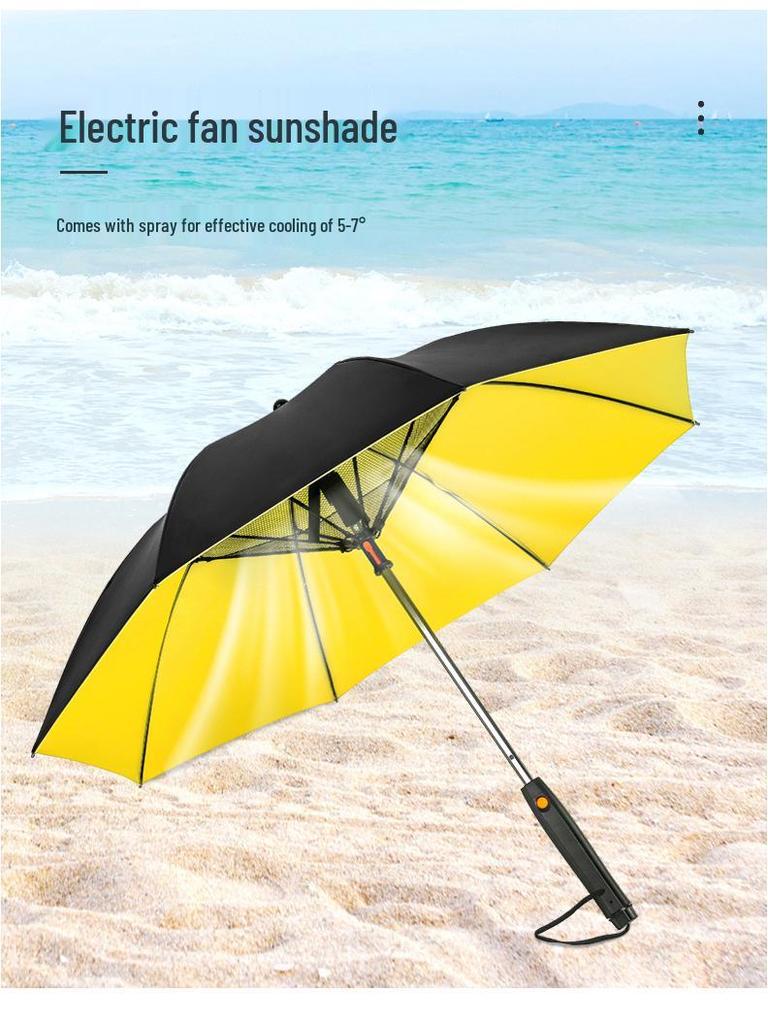 Electric Fan Umbrella with Water Spray