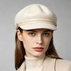 Retro Belt Buckle Cap Autumn and Winter New High Gram Weight Pure Wool Felt Hat Fashionable Versatile Warm Octagonal Hat