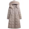 Fashion Winter Jackets Woman Long Parkas Hooded Faux Fur Collar Thick Warm Casual Middle Age Women's Coats