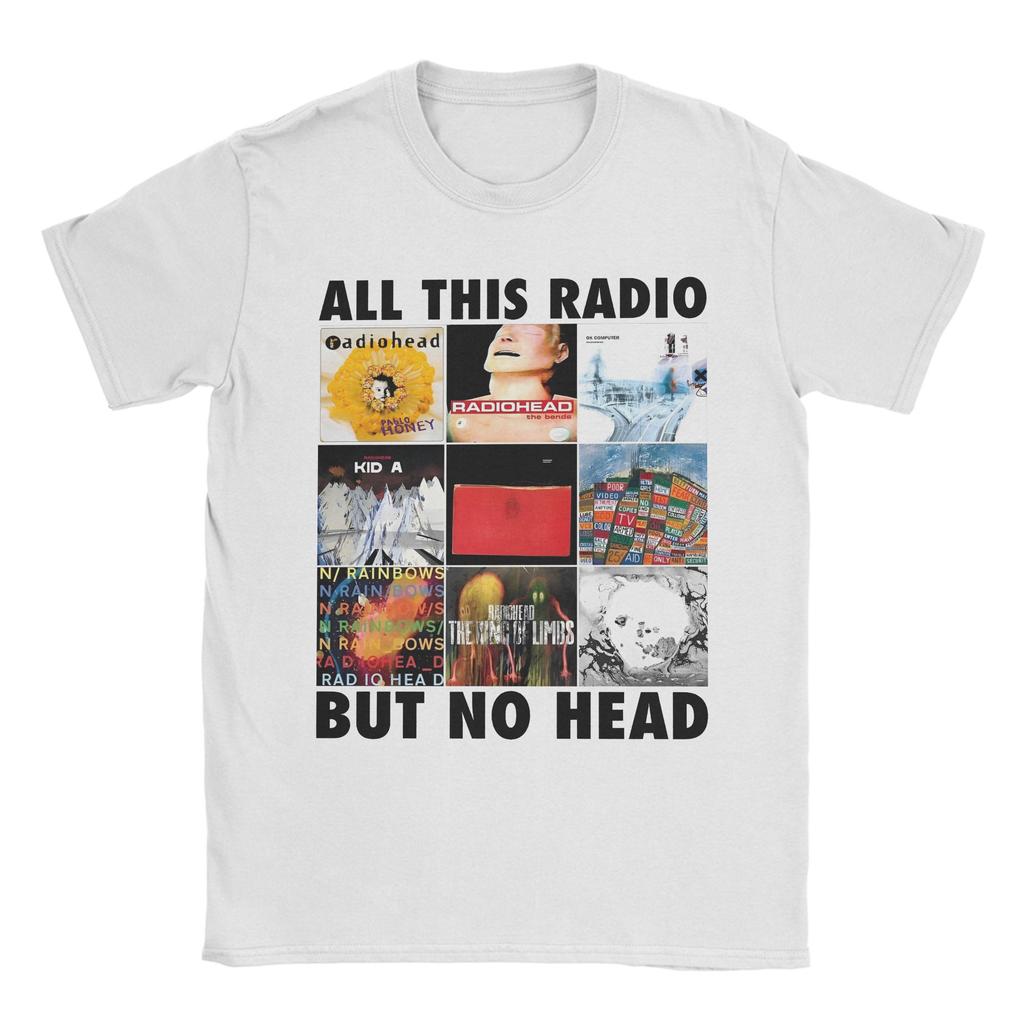 Radiohead Rock Vintage Hip Hop T Shirts Men Women Cotton Leisure T-Shirt Crewneck Tees Short Sleeve Clothes 4XL 5XL