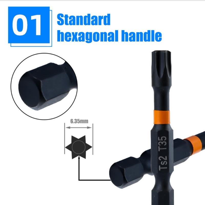 10 Piece Magnetic Allen Wrenches Kit T8 Steel Tool With Corrosion Proof Coating For Mechanical Equipment Maintenance