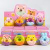 12Pcs/Set Simulation Food Squishy Hamburger Fries Capybara Axolotl Squeeze Toy Stress Relief Decompression Toys