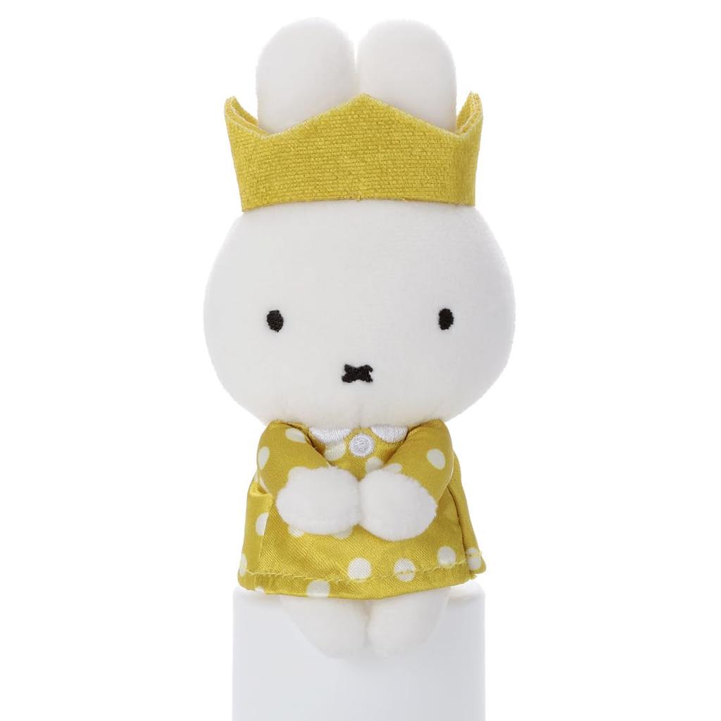 Bruna Miffy70th Miffy Stuffed Toy Height 14cm Gold&Black Chokkori-san (crown Dot) Approx.
