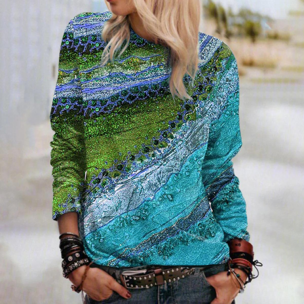 

Женские толстовки с длинным рукавом Футболки с графикой Абстрактные принты Повседневные спортивные 3D-принты Спортивные уличные топы XS-8XL M