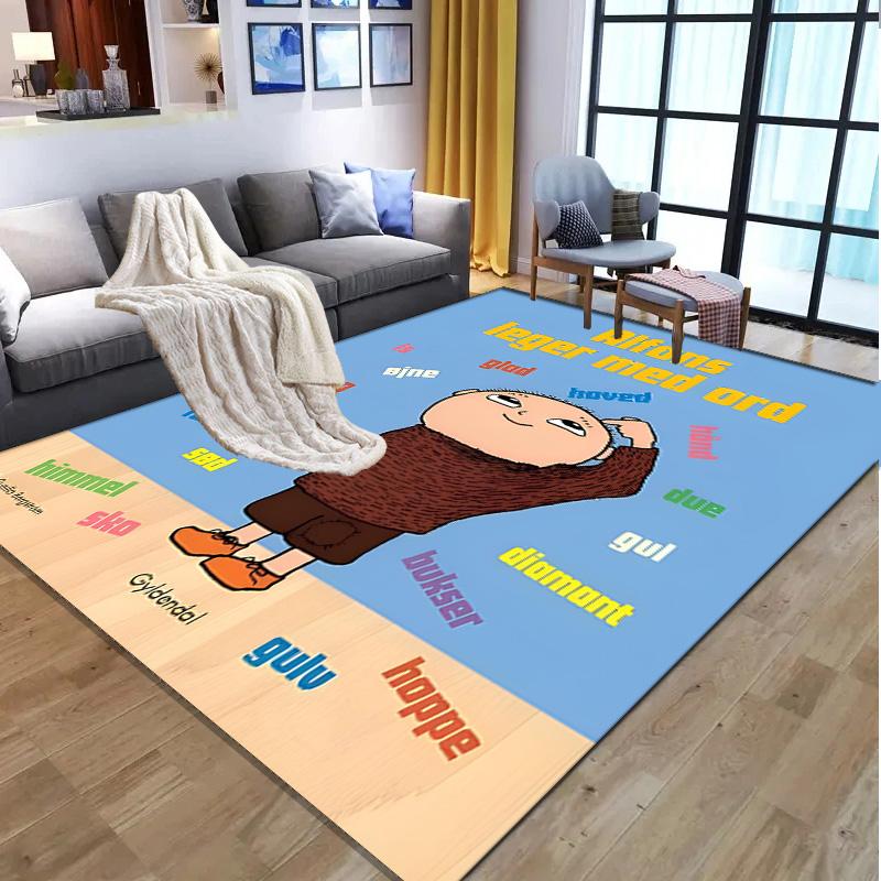 Alfons Aberg Pattern Rug, Indoor/Outdoor Mat, for Picnic, Gameroom, Bedroom, Office, Living Room, Home Decor Carpet, Birthday Gift
