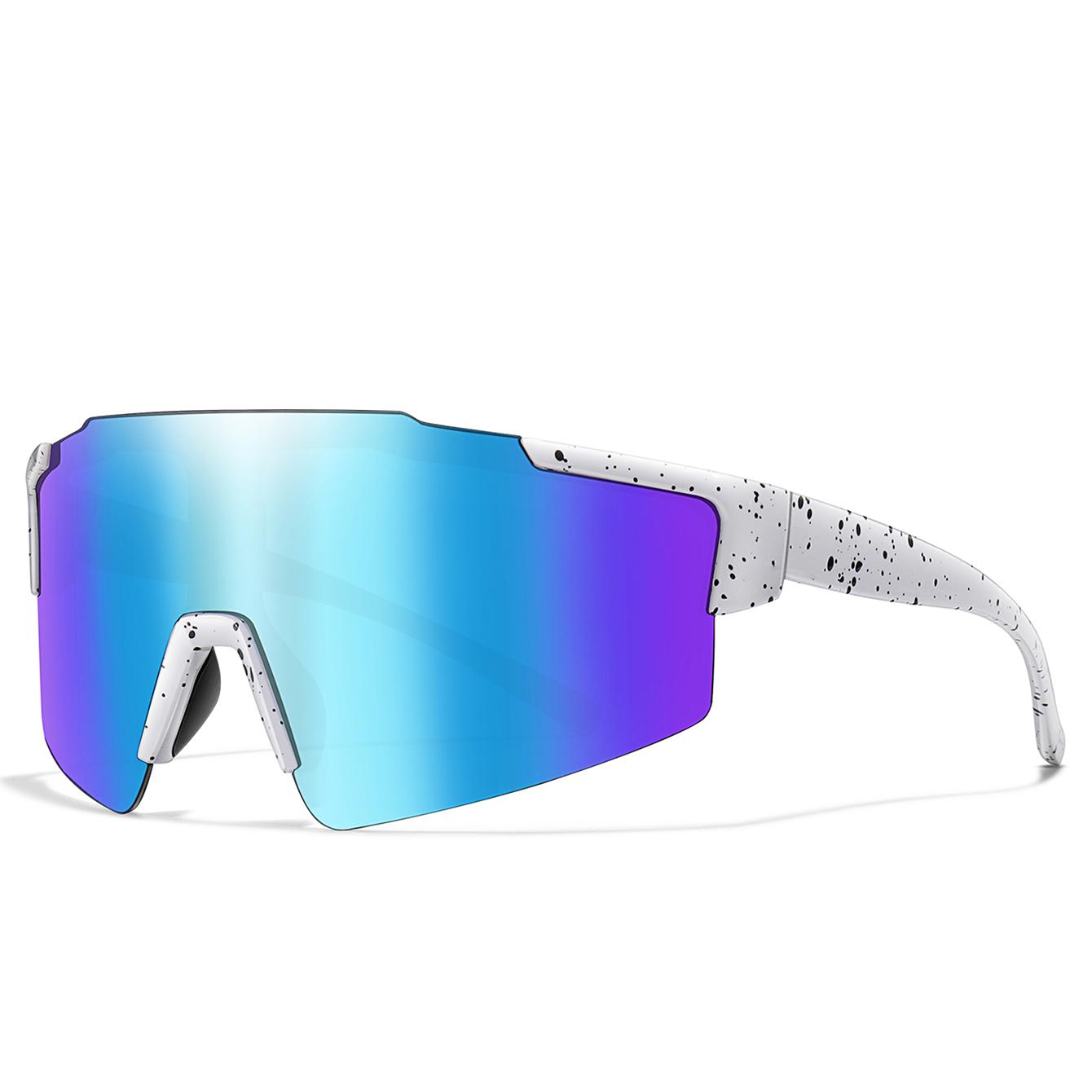 

LOISRUBY New Style Cycling Sunglasses Sports Bike Glasses Men and Women Large UV400 Windproof MTB Bicycle Fishing Eyewear