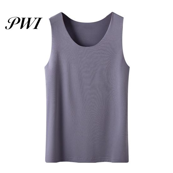 Summer Tank Women Bottoming Vest Ice Silk Seamless Sleeveless Pure Color Plus Size Stretchy Top Round Neck Dry Cooling Camisole Dating Office Vacation