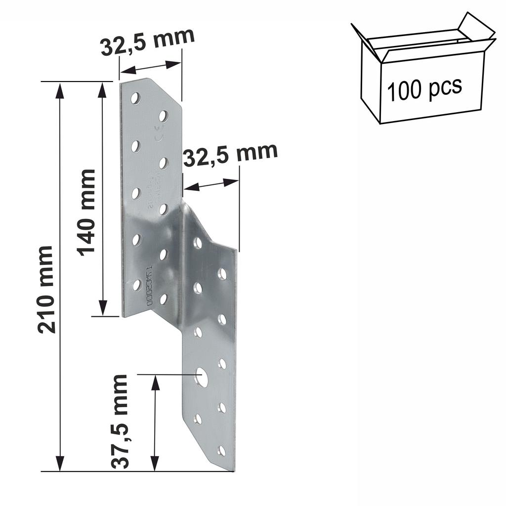 Rafter-purlin connector SPF210R 210mm Right