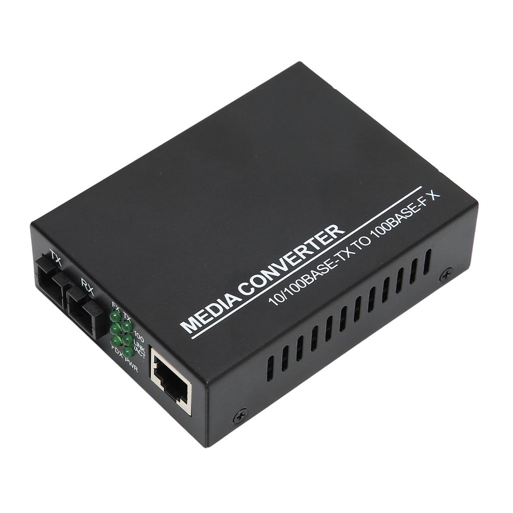 Медиаконвертер Оптоволокно в Ethernet Конвертер 10M 100M Порт RJ45 в 100Base Многомодовое Оптоволокно Медиаконвертер 100–240 В